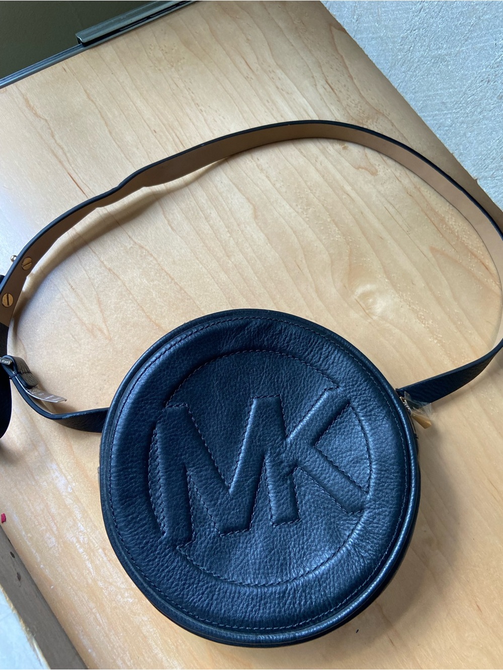 Michael Kors Black Leather Belt Bag